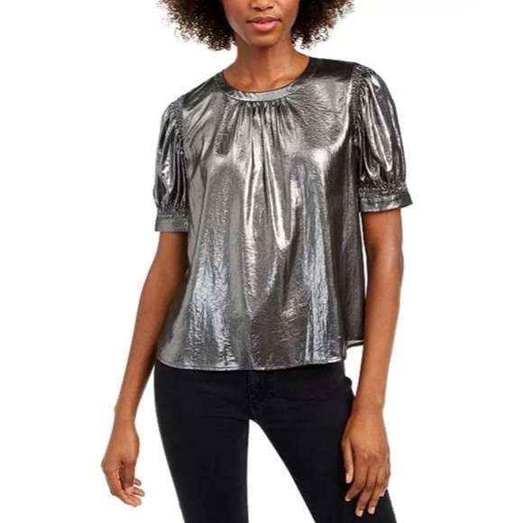 Current Air- Shirred Blouse (Platinum) - Picture 1 of 11